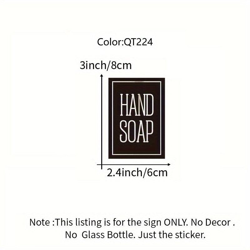 Vinyl Hand Soap Label Sticker for Bottle Decor