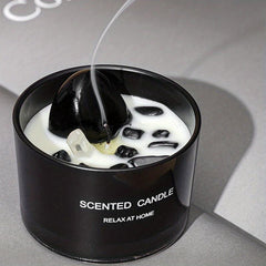 Crystal Soy Wax Scented Candle with Healing Crystals - Floral Jar