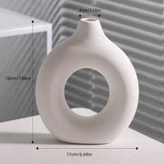 Nordic Ceramic Vase Boho Pampas Flower Decor