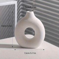 Nordic Ceramic Vase Boho Pampas Flower Decor
