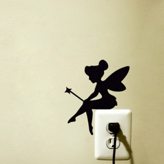 Mini Fairy Vinyl Decal Tinker Silhouette Wall Sticker Pixie Nursery DIY Art