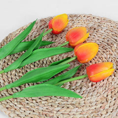 16Pcs Artificial Tulip Flowers Real Touch for Home Office Party Wedding