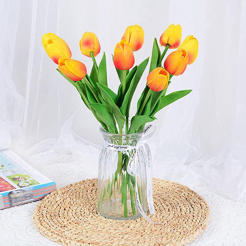 16Pcs Artificial Tulip Flowers Real Touch for Home Office Party Wedding