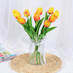 16Pcs Artificial Tulip Flowers Real Touch for Home Office Party Wedding
