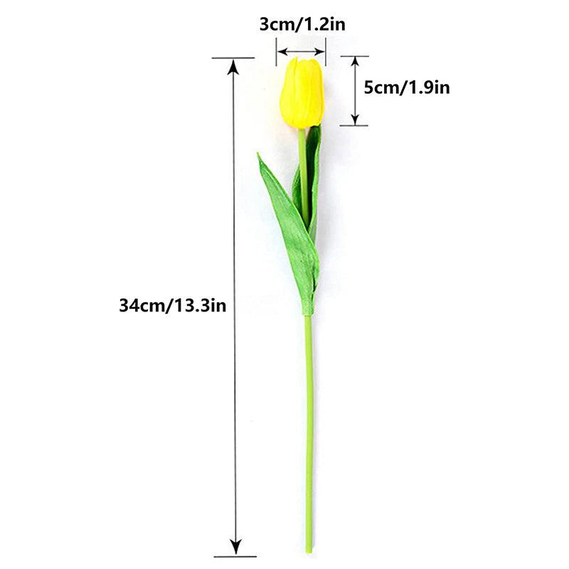 16Pcs Artificial Tulip Flowers Real Touch for Home Office Party Wedding