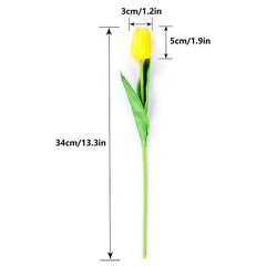 16Pcs Artificial Tulip Flowers Real Touch for Home Office Party Wedding