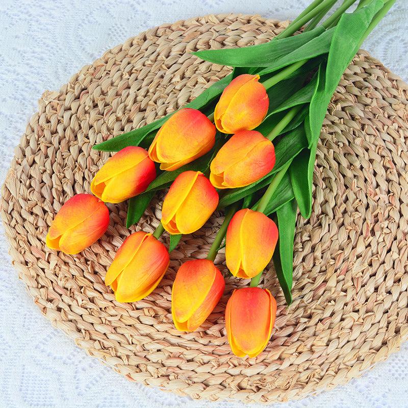 16Pcs Artificial Tulip Flowers Real Touch for Home Office Party Wedding