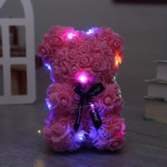 Immortal Rose Bear Foam Flowers Romantic Gift for Mother's Anniversary Wedding