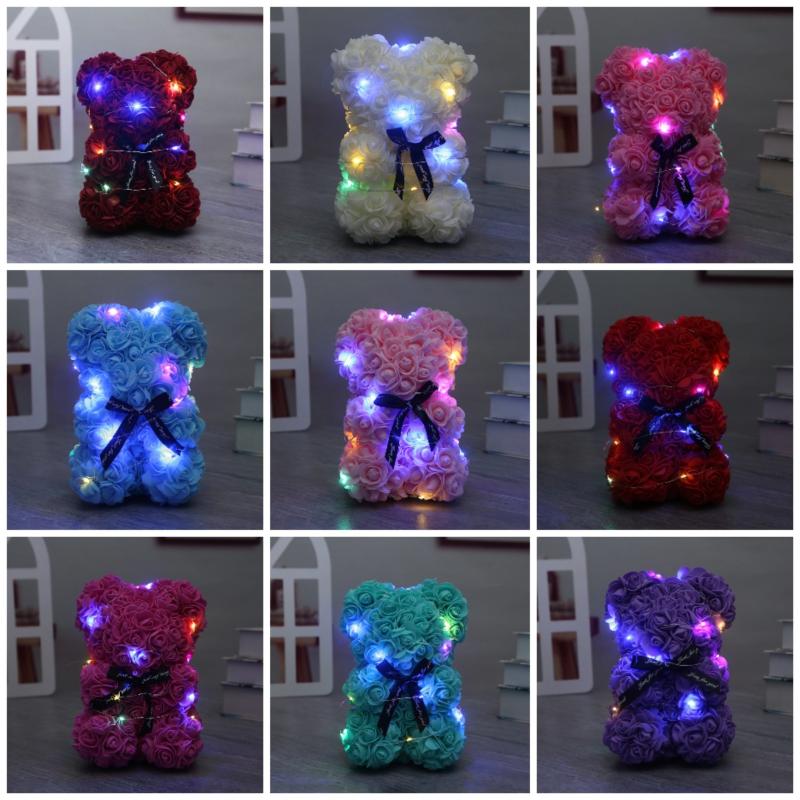 Immortal Rose Bear Foam Flowers Romantic Gift for Mother's Anniversary Wedding