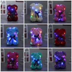 Immortal Rose Bear Foam Flowers Romantic Gift for Mother's Anniversary Wedding