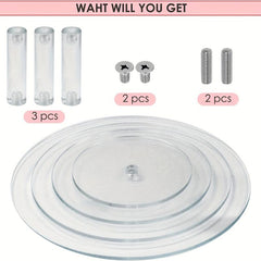 4 Tier Clear Acrylic Cupcake Stand for Parties and Events
