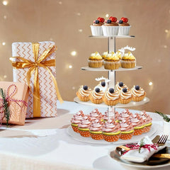 4 Tier Clear Acrylic Cupcake Stand for Parties and Events