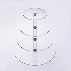 4 Tier Clear Acrylic Cupcake Stand for Parties and Events