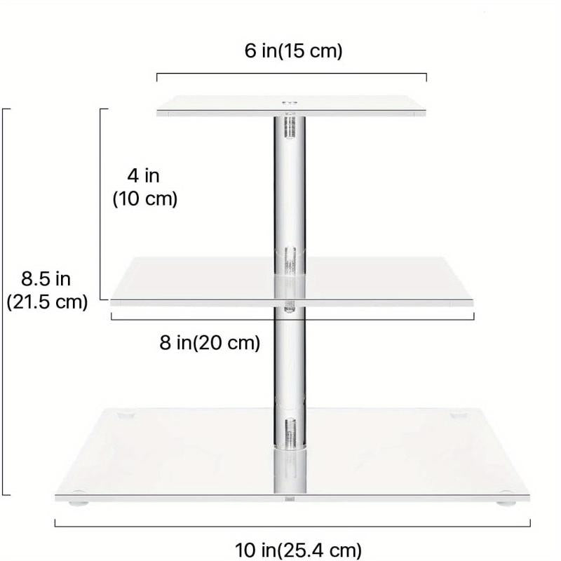 4 Tier Clear Acrylic Cupcake Stand for Parties and Events