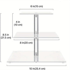 4 Tier Clear Acrylic Cupcake Stand for Parties and Events