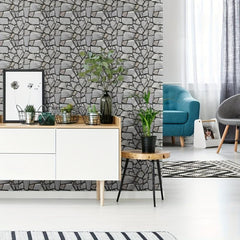 10pcs Marble Tiles 3D PVC Wall Sticker Self Adhesive Gray Brick Waterproof