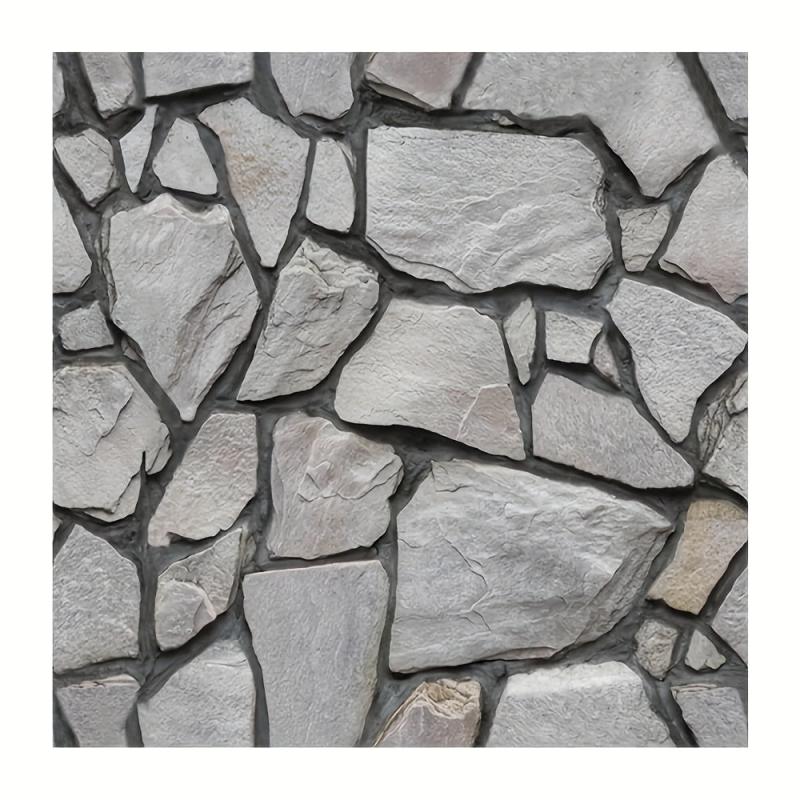 10pcs Marble Tiles 3D PVC Wall Sticker Self Adhesive Gray Brick Waterproof
