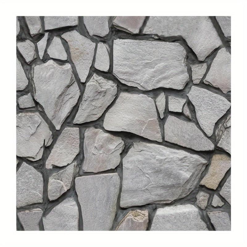 10pcs Marble Tiles 3D PVC Wall Sticker Self Adhesive Gray Brick Waterproof