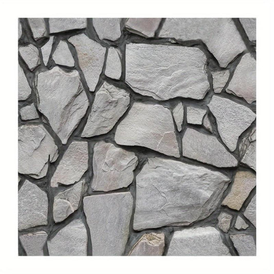 10pcs Marble Tiles 3D PVC Wall Sticker Self Adhesive Gray Brick Waterproof