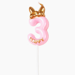 Pink Digital Candle Small Top Hat Birthday Candle Decoration Gift Room Decor