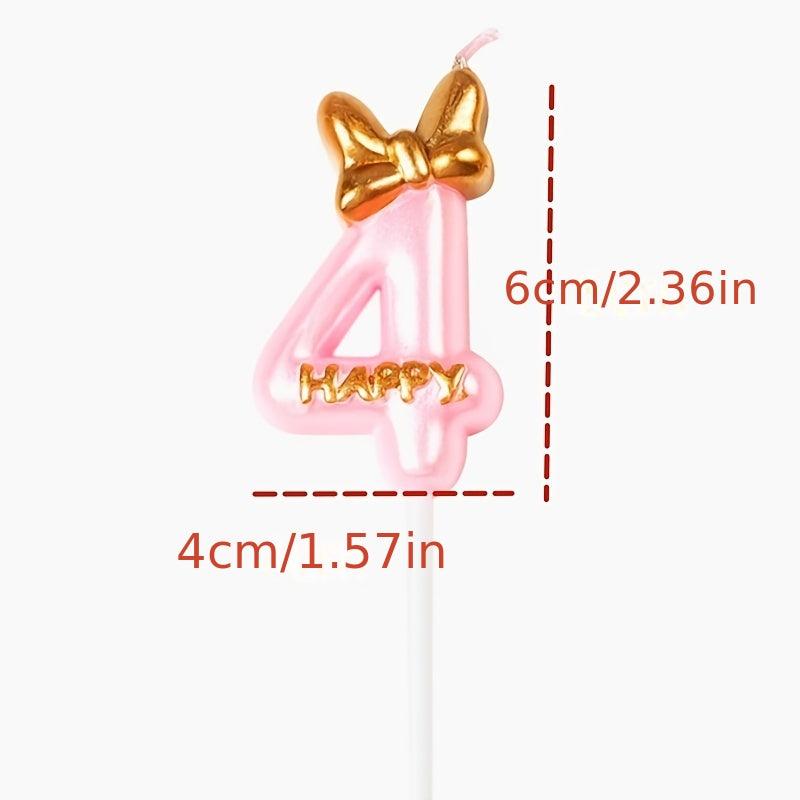 Pink Digital Candle Small Top Hat Birthday Candle Decoration Gift Room Decor