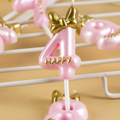 Pink Digital Candle Small Top Hat Birthday Candle Decoration Gift Room Decor