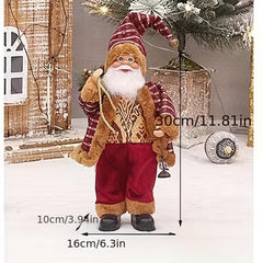 30 Standing Santa Claus Ornament Christmas Figurine Collection
