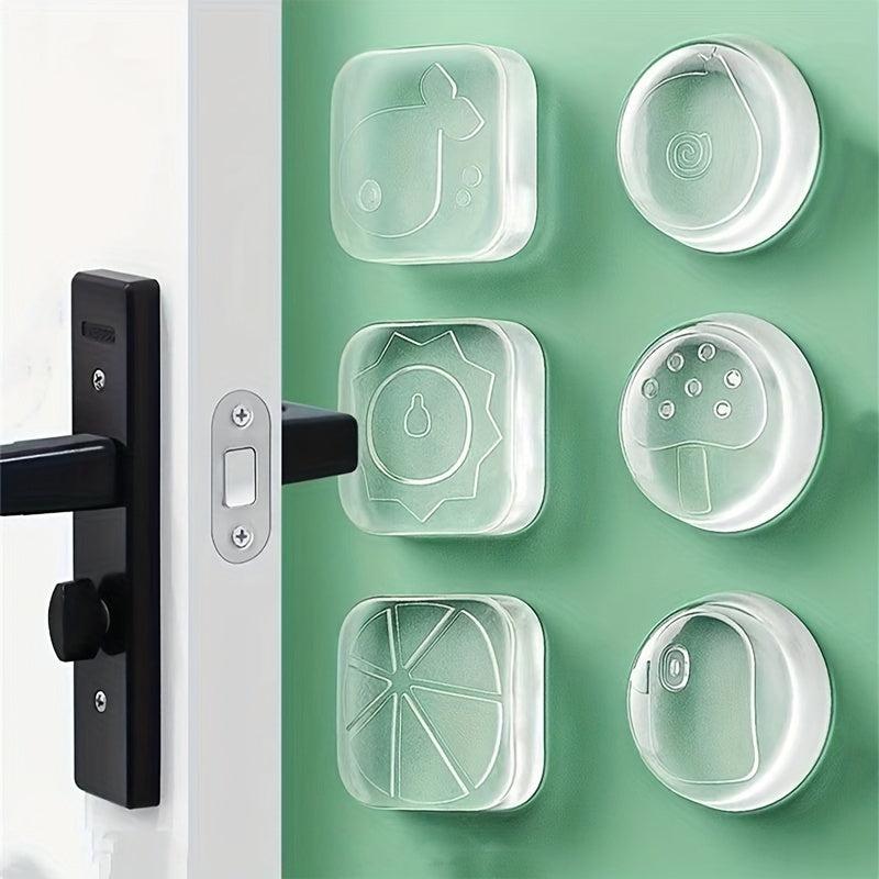 6pcs Silicone Door Crash Mat & Stopper - Home Protection