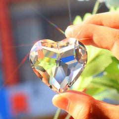 Heart Shaped Prism Colorful Rainbow Maker Suncatcher