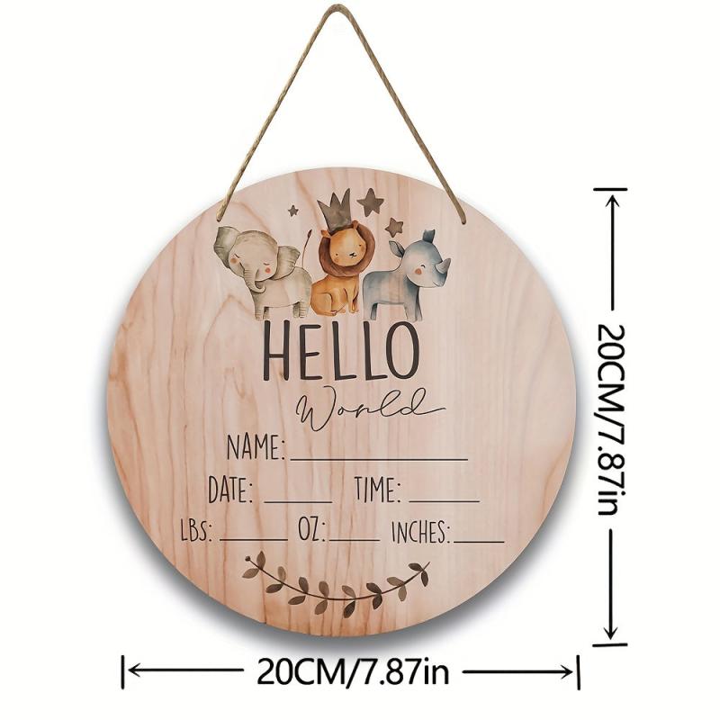 Baby Announcement Wooden Hanging Decoration - Girl Gift