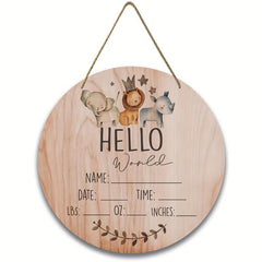 Baby Announcement Wooden Hanging Decoration - Girl Gift