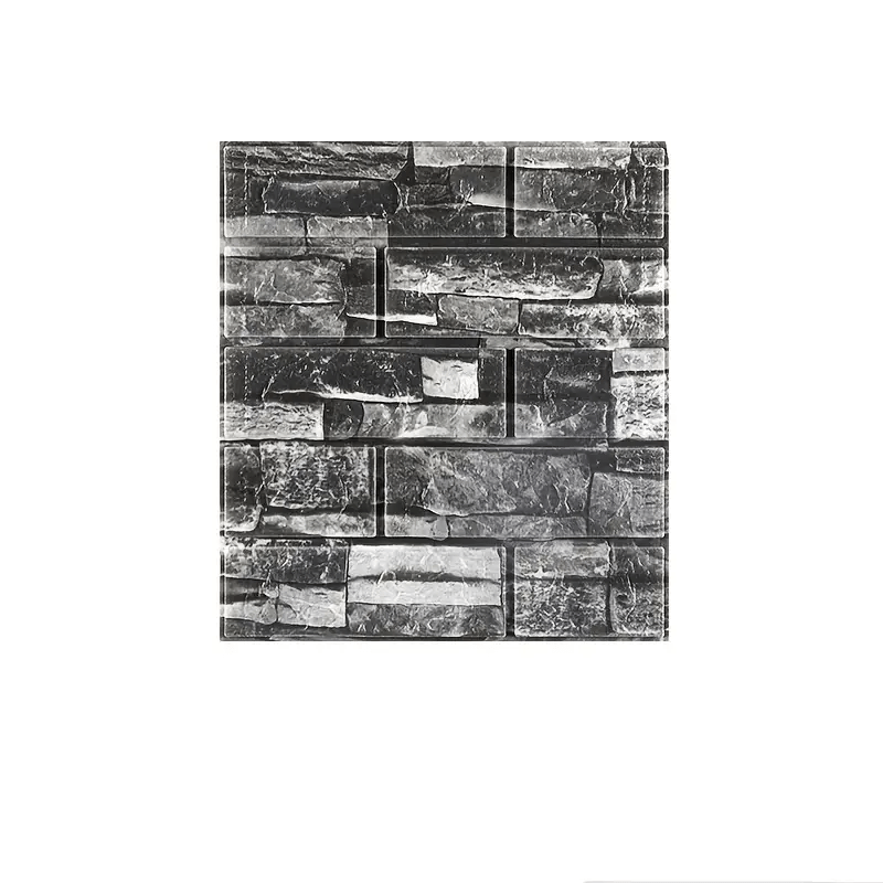 10pcs 3D Brick Grain Wallpaper Self Adhesive Waterproof Wall Sticker