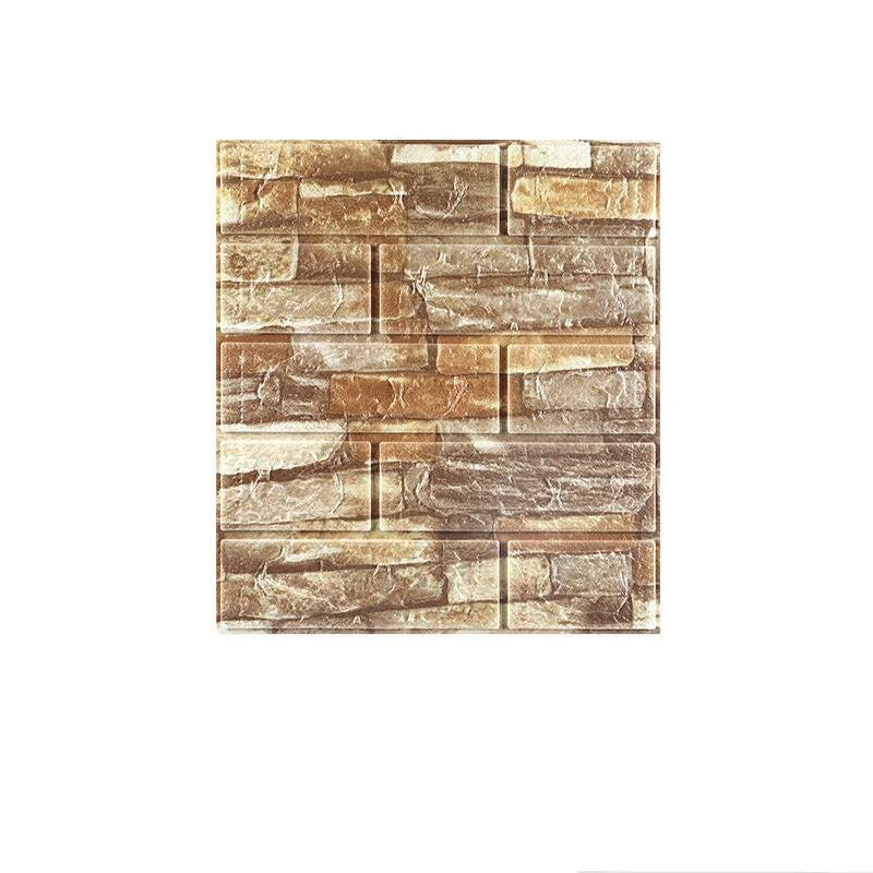 10pcs 3D Brick Grain Wallpaper Self Adhesive Waterproof Wall Sticker