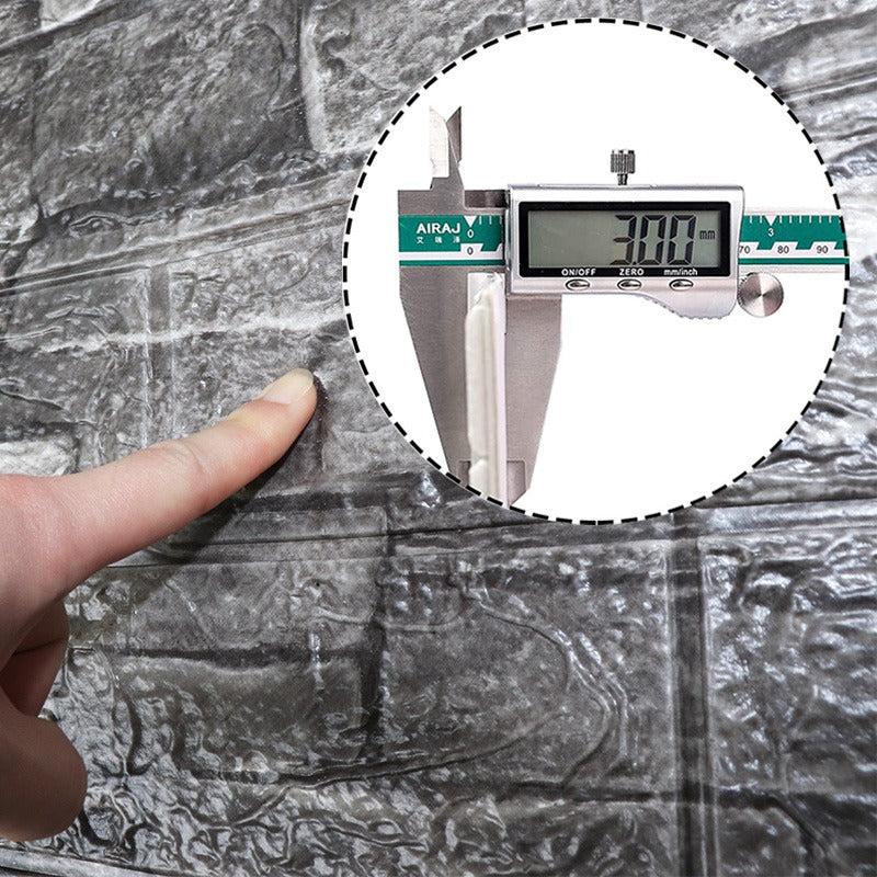10pcs 3D Brick Grain Wallpaper Self Adhesive Waterproof Wall Sticker