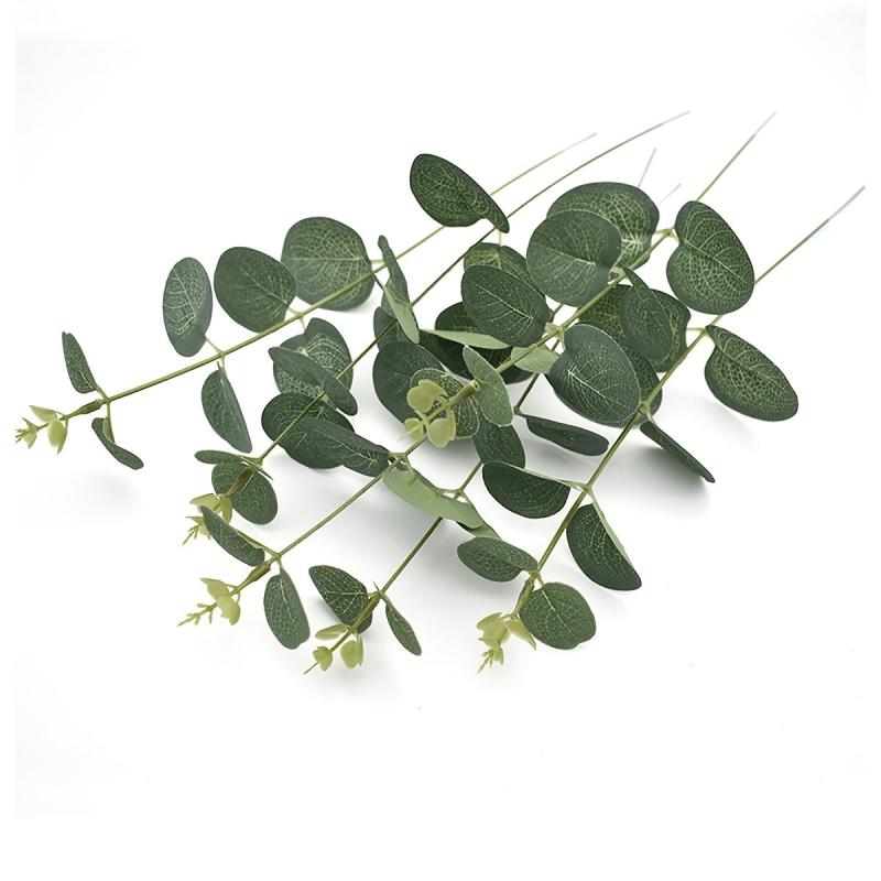 10pcs Simulation Eucalyptus Stems Artificial Greenery Plants