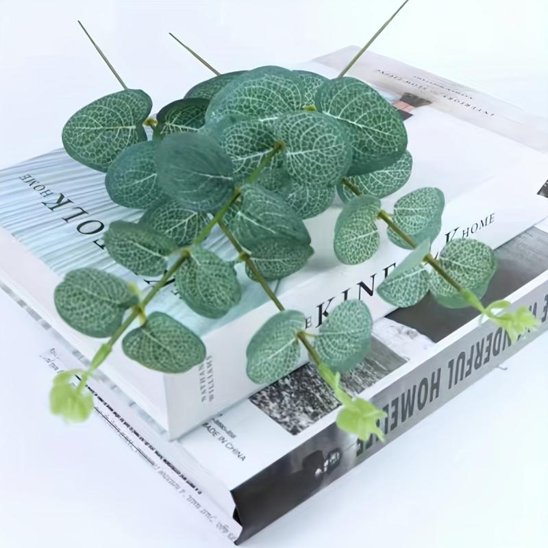 10pcs Simulation Eucalyptus Stems Artificial Greenery Plants