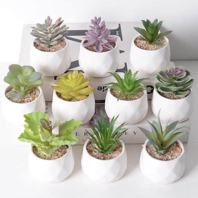 4pcs Realistic Succulent Plant Set - Ideal for Home and Office Decor