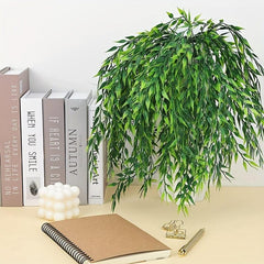 Artificial Willow Leaf Green Plant Home Wedding Party Decoration