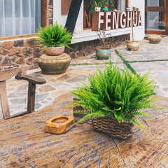 4pcs Artificial Boston Fern Plants for Home Decor