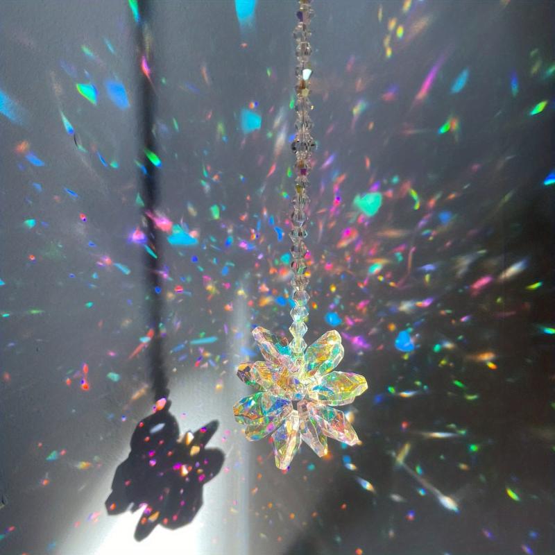Rainbow Maker Crystal Sun Catcher Window Hanging Office Decor Gift