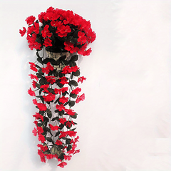2pcs Silk Violet Flower Garland for Home Wedding and Garden Decor