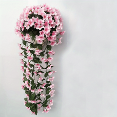 2pcs Silk Violet Flower Garland for Home Wedding and Garden Decor
