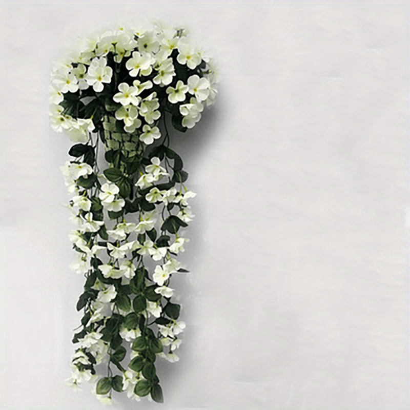 2pcs Silk Violet Flower Garland for Home Wedding and Garden Decor