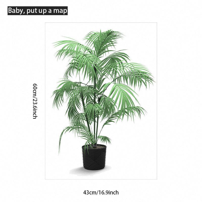 AD6109 Green Plant Potted Plant Wall Sticker Home Decor for Bedroom