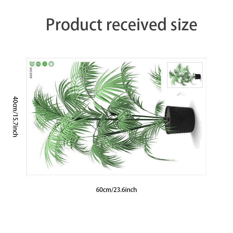 AD6109 Green Plant Potted Plant Wall Sticker Home Decor for Bedroom