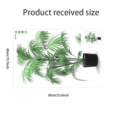 AD6109 Green Plant Potted Plant Wall Sticker Home Decor for Bedroom