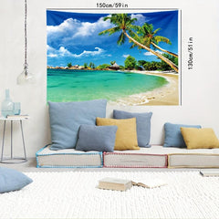 Coconut Tree Tapestry with Installation Package - Bring the Beach to Your Home!