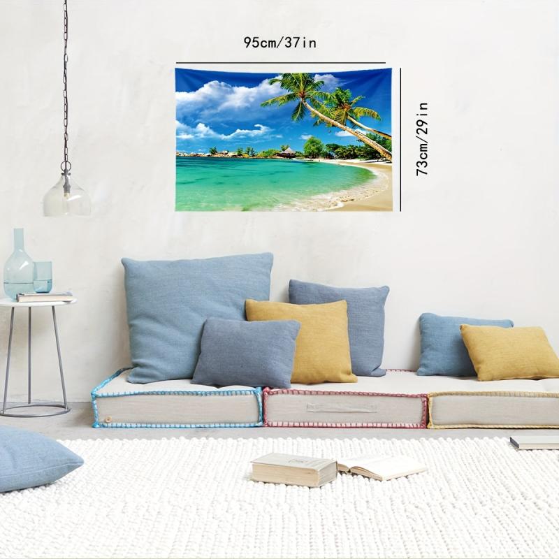 Coconut Tree Tapestry with Installation Package - Bring the Beach to Your Home!