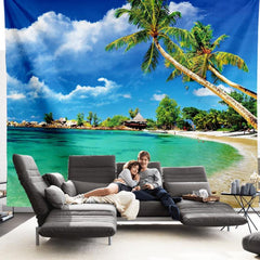 Coconut Tree Tapestry with Installation Package - Bring the Beach to Your Home!