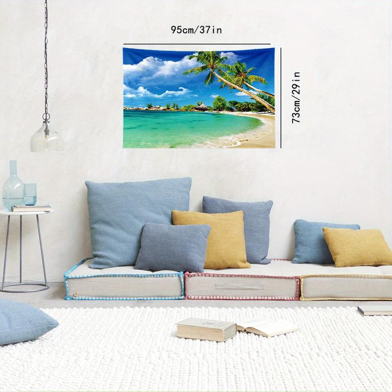 Coconut Tree Tapestry with Installation Package - Bring the Beach to Your Home!